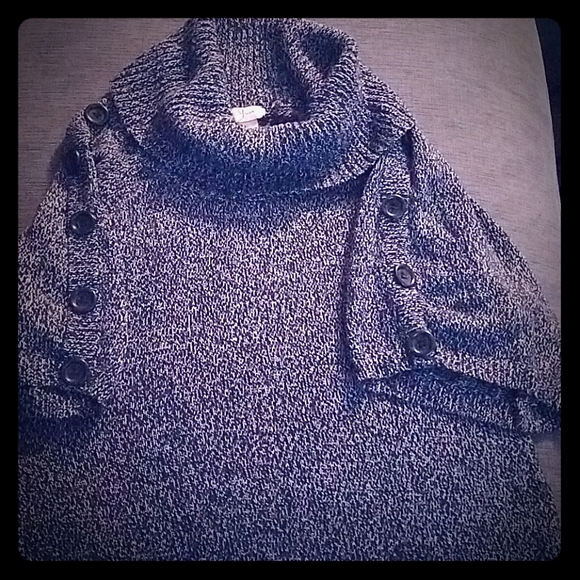 Gray Cowel Neck Sweater - Picture 1 of 1
